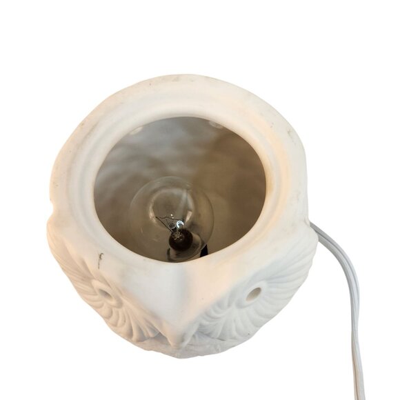 Scentsy White Owl Wax Warmer Light Discontinued 6" Ceramic Electric 25W Fragranc - Picture 4 of 9